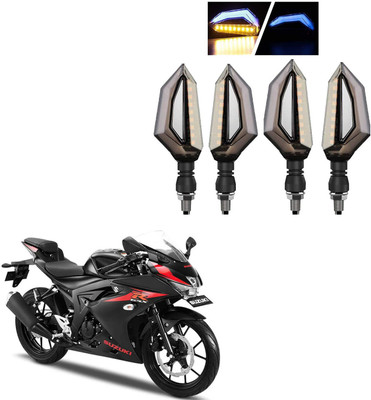 COMICAL Front, Rear LED Indicator Light for Suzuki GS 150R(Blue, Yellow)