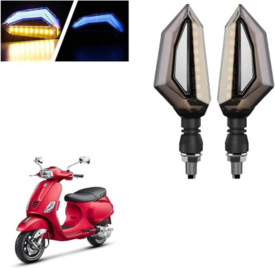 COMICAL Front, Rear LED Indicator Light for Piaggio Universal For Bike(Blue, Yellow)