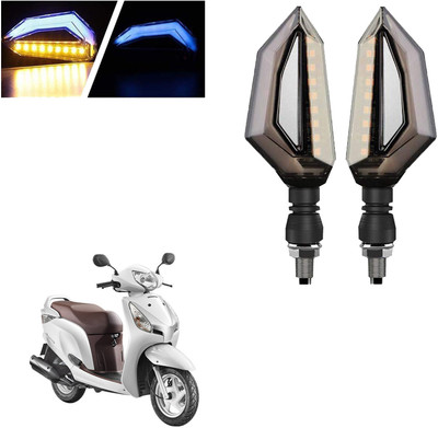 COMICAL Front, Rear LED Indicator Light for Honda Aviator(Blue, Yellow)