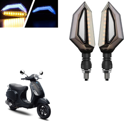 COMICAL Front, Rear LED Indicator Light for Piaggio Vespa LX(Blue, Yellow)