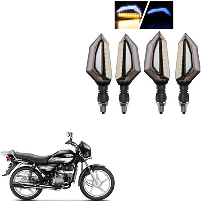 COMICAL Front, Rear LED Indicator Light for Hero Splendor Plus(Blue, Yellow)