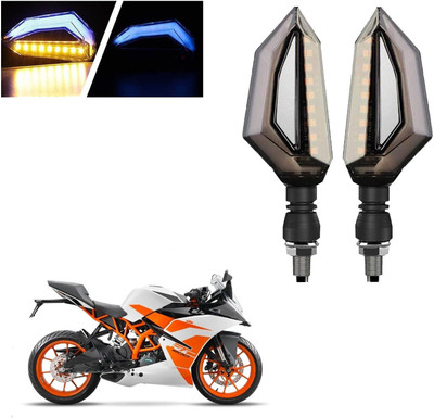 COMICAL Front, Rear LED Indicator Light for KTM RC 200(Blue, Yellow)
