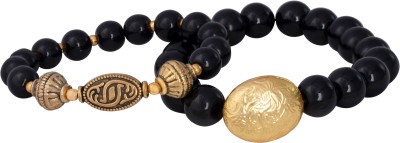 JFL - Jewellery for Less Copper Beads, Agate Gold-plated Bracelet Set(Pack of 2)