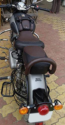 KOHLI BULLET ACCESSORIES Seat Cover with Tank Cover Split Bike Seat Cover For Royal Enfield Classic 350, Classic 500