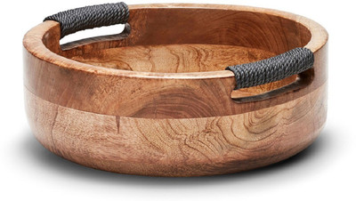 SWHF Wooden Serving Bowl Salad/Fruit Pure Mango(Pack of 1, Brown)