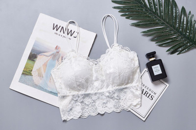 BEYONDIMAGINE Bralette for women Women Bralette Lightly Padded Bra(White)
