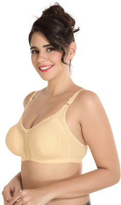 Alies Women T-Shirt Non Padded Bra(Beige)