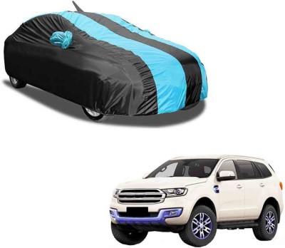 AutoFurnish Car Cover For Ford Endeavour (With Mirror Pockets)(Black, Blue)