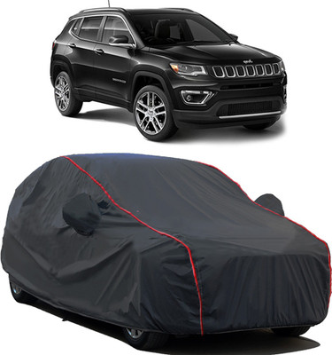 STARIE Car Cover For Jeep Compass (With Mirror Pockets)(Black, Red, For 2021, 2020, 2019, 2014 Models)