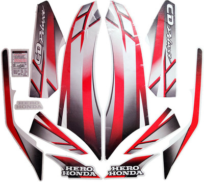 Dateen Sticker & Decal for Bike(Red, White)