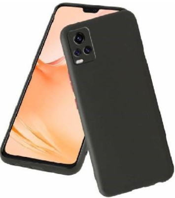 Sarju Back Replacement Cover for Vivo V21 5G, V21 5G Matte finish cover(Black, Flexible, Silicon, Pack of: 1)