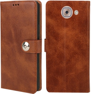 MG Star Flip Cover for Samsung Galaxy J7 Max PU Leather Button Case Cover with Card Holder and Magnetic Stand(Brown, Shock Proof, Pack of: 1)