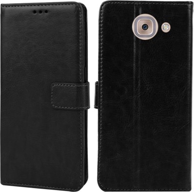 RK Seller Flip Cover for Samsung Galaxy J7 Max PU Leather Vintage Case with Card Holder and Magnetic Stand(Black, Shock Proof, Pack of: 1)