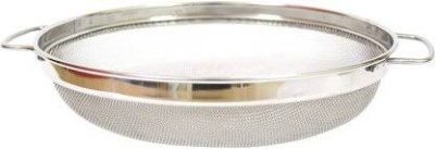 OYSTIO Stainless Steel Puran Jali/Chalan, 20 cm, Silver, Purpose for Sieving and Pulping of Food Grain Wet Dough and Mango in Home Kitchen, Restaurants, Hotels and Catering Services. Strainer(Silver Pack of 1)