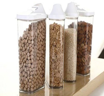 AMANZA Plastic Cereal Dispenser  - 750 ml(White)