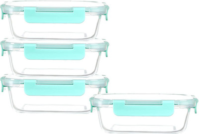 Cutting EDGE Glass Utility Container  - 1040 ml(Pack of 4, Clear)