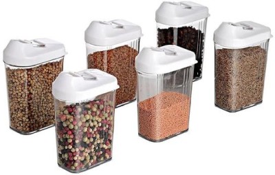 AMANZA Plastic Cereal Dispenser  - 750 ml(Pack of 6, White)