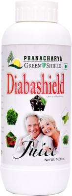 Pranacharya Greenshield Diabashield Neem Karela Jamun Aloevera Amla Giloy Ashwagandha Juice for Immunity Booster & Sugar Control(1 L)