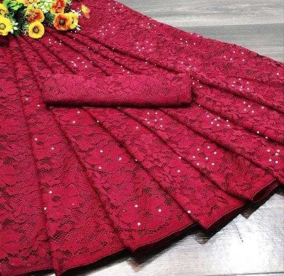 MAA TEXTILES Net/Lace Embroidered Blouse Material