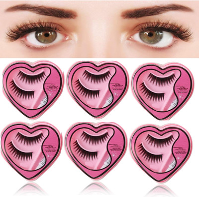 tanvi27 False Eyelashes Synthetic Fiber Material Fake Eyelashes pack of 6(Pack of 6)