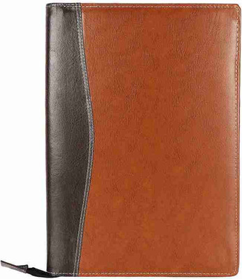 C J Choice PU Leather File Folder (B4,20 leaves)(Set Of 1, Brown)