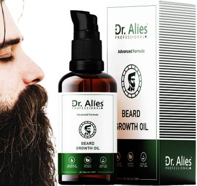Dr. Alies Professional Fast &amp; Advanced Beard &amp; Mustache Growth Oil for Men | 20x Faster Growth and Thick Beard And Mustache | Chemical Free Beard Care Hair Oil  (30 ml)