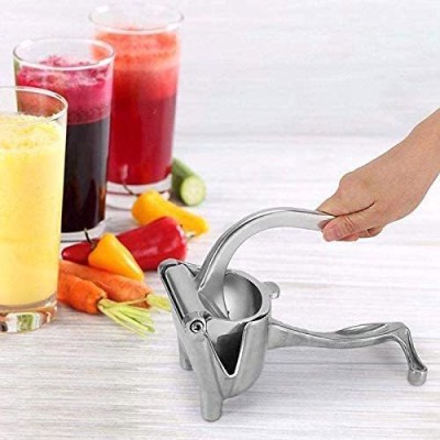 Gentle e kart Aluminium Manual Stainless Steel Juicer Orange,Lemon Hand Juicer(Silver)