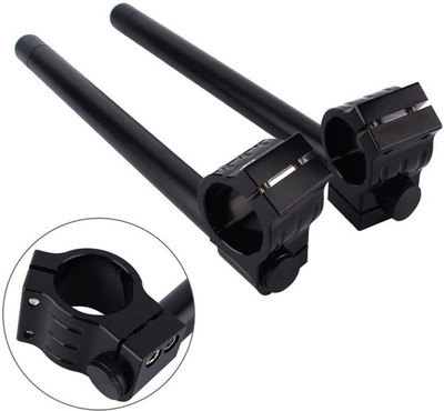Vinayakart CNC Aluminum 41mm Clip ons Handlebar replacement Fit for Motorcycle Handle Bar(Black)
