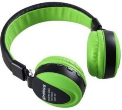 Clairbell VIJ_438L_MS 771 Over the head Bluetooth Headset Bluetooth Gaming(Green, On the Ear)
