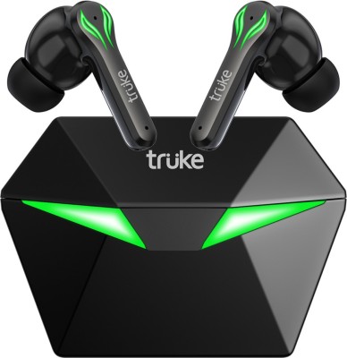 truke BTG1 Earbuds with Game Mode, 48H Playtime, Quad Mic ENC, 13mm driver, AAC codec Bluetooth Headset(Black, True Wireless)