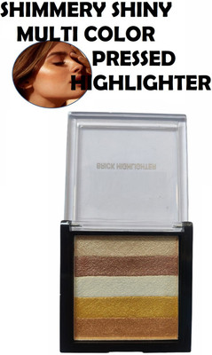 tanvi27 Illuminous Start Bronzer Shimmery Shine Brick Highlighter Pressed Powder Highlighter(MULTI COLOR)