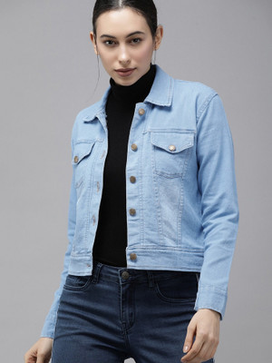 VOXATI Full Sleeve Solid Women Denim Jacket