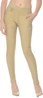 HRIKSHIKA FASHION Beige Jegging(Solid)
