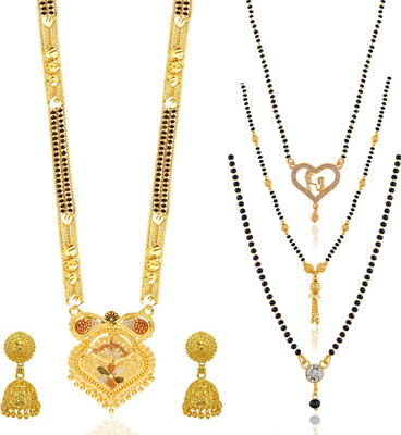Divastri Brass Gold-plated Gold Jewellery Set(Pack of 1)