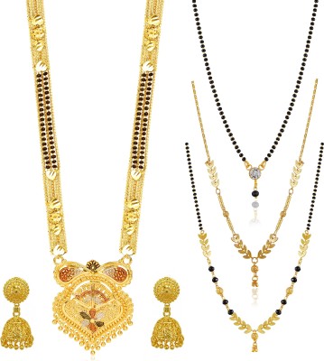 BRANDSOON Brass Gold-plated Gold Jewellery Set(Pack of 4)