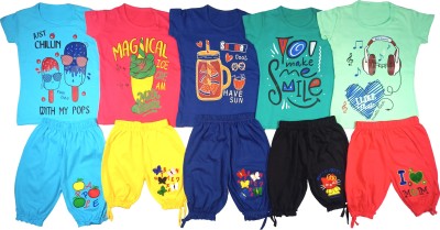 FUZORA TRENDZ Baby Boys & Baby Girls Casual T-shirt Shorts(Multicolor)