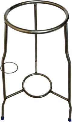 GREEN TOUCH Matka Kitchen Rack Carbon Steel Large Mataka Stand, Pot Stand,Water Dispencer Stand, Filter Stand Stainless Steel With Fecility stand for water drop and glass Holder