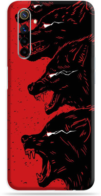 OggyBaba Realme 6 Mobile Skin(Red, Black)