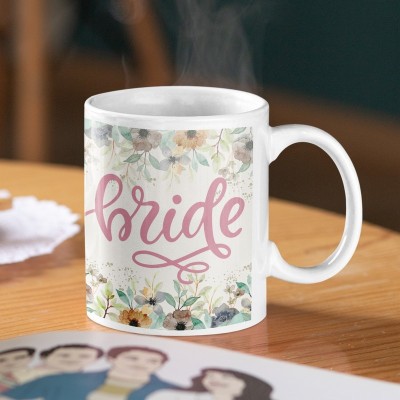 FOKAT Bride Printed Ceramic Ceramic Coffee Mug(250 ml)