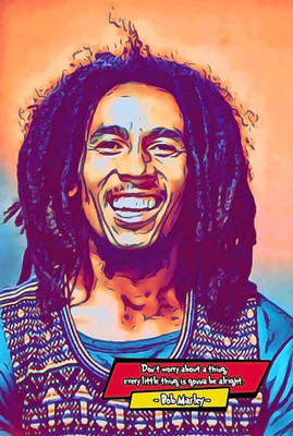 Bob Marley Wall Poster Paper Print(18 inch X 12 inch, Rolled)