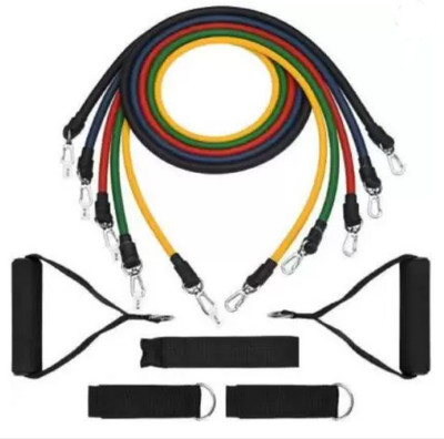 SHAP 11 Pieces Resistance Band Set with Handles, Portable Toning Tubes Resistance Tube(Multicolor)