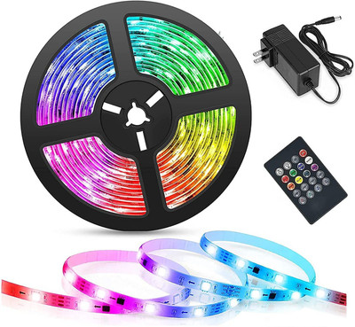 Enormity 50 LEDs 4.06 m Multicolor Color Changing, Steady, Flickering Strip Rice Lights(Pack of 1)