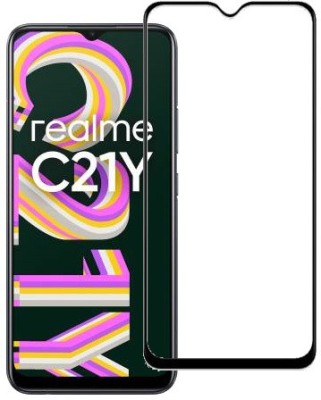 XRENGTH Edge To Edge Tempered Glass for REALME C21Y(Pack of 1)