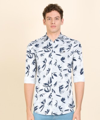 The Indian Garage Co. Men Printed Casual White Shirt