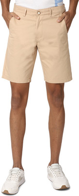 PETER ENGLAND Solid Men Beige Regular Shorts