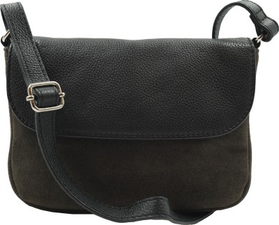 Leatherman Fashion Brown Sling Bag Genuine Leather Unisex Dark Brown Sling Bag B_205