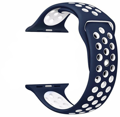 Viraan Sports Band Soft Silicone Sport Wristband Compatible with Apple Watch iWatch Bands 42mm 44mm Soft Silicone Strap Wristbands for Apple Watch Series 6/5/4/3/2/1/SE Smart Watch Strap(Blue)