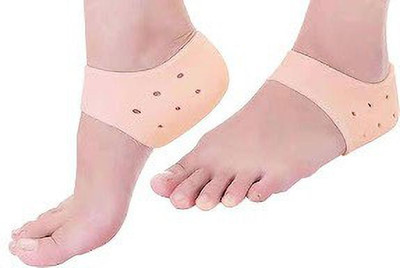 KRUNAL ENTERPRISES Half Heel Socks Anti Crack Silicon Gel Heel And Foot Protector Moisturizing Sock Heel Support
