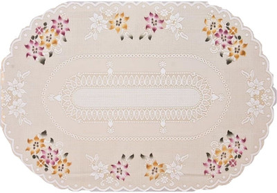 DELHI PVC CORP Cotton 6 Seater Self Design Table Cover(Brown)