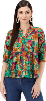 scenestealer Casual Printed Women Multicolor Top